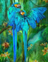 Stunning Pair of Blue Parrots